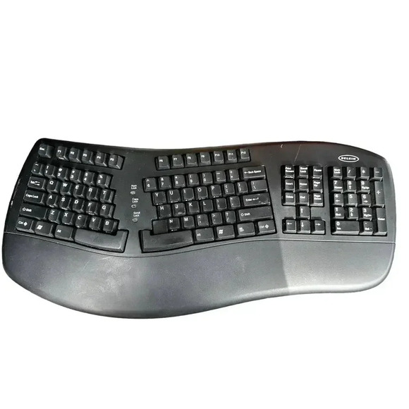 Belkin Black Ergoboard Pro Keyboard Black USB Keyboard F8E887-BLK - Picture 2 of 4